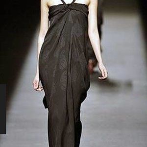 DRIES VAN NOTEN Long silk rayon dress size 38